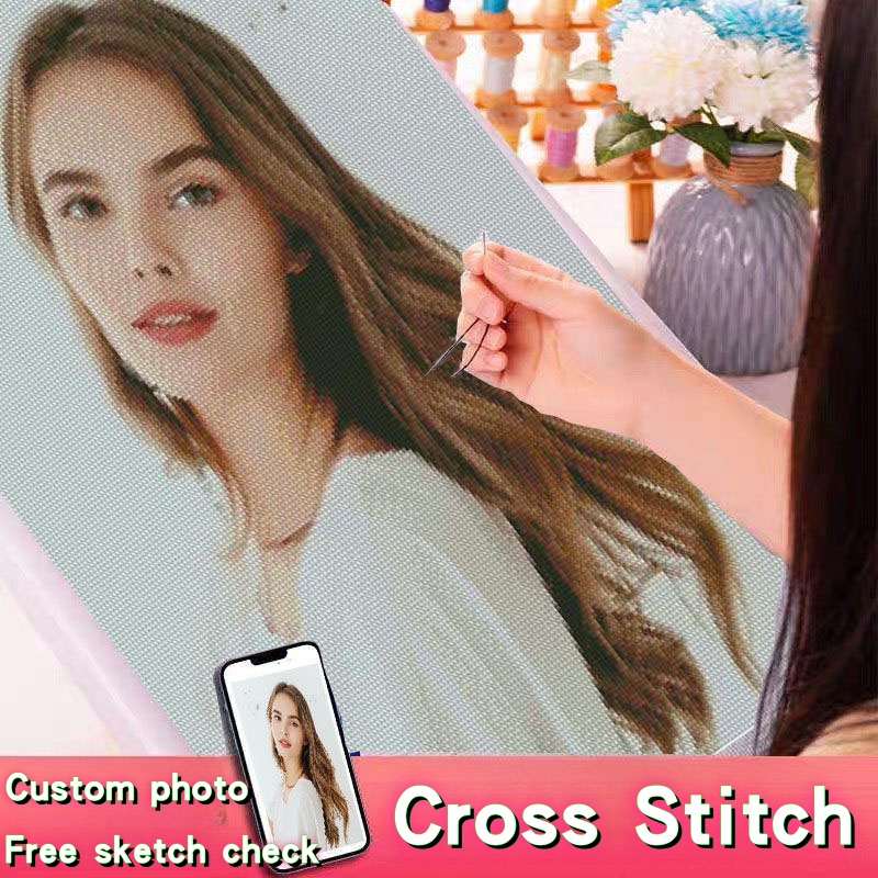 Cotton Embroidery Thread Skeins - Borduren Cross Stitch Custom Photo Kit