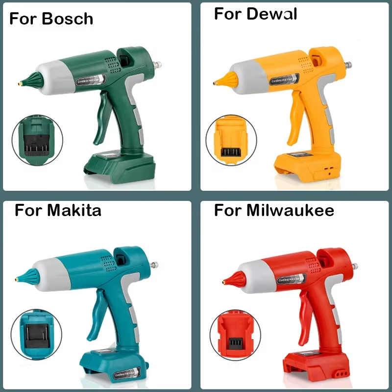Hot Melt Glue Gun Cordless - 100W Draadloze Hotmelt Lijmpistool Voor Makita/Dewlt/Milwaukee/Bosch