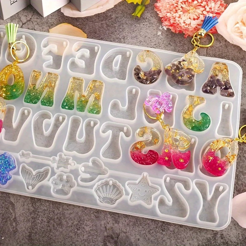 Silicone Epoxy Resin Molds Set - Siliconen hars gietvormen set met alfabet