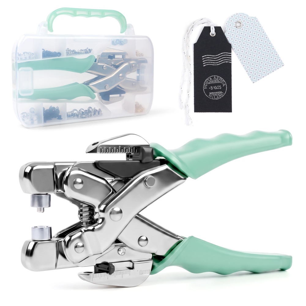 Sewing - Grommet gereedschapsset, handmatige gatenpons, tang, knoopsluitingen,