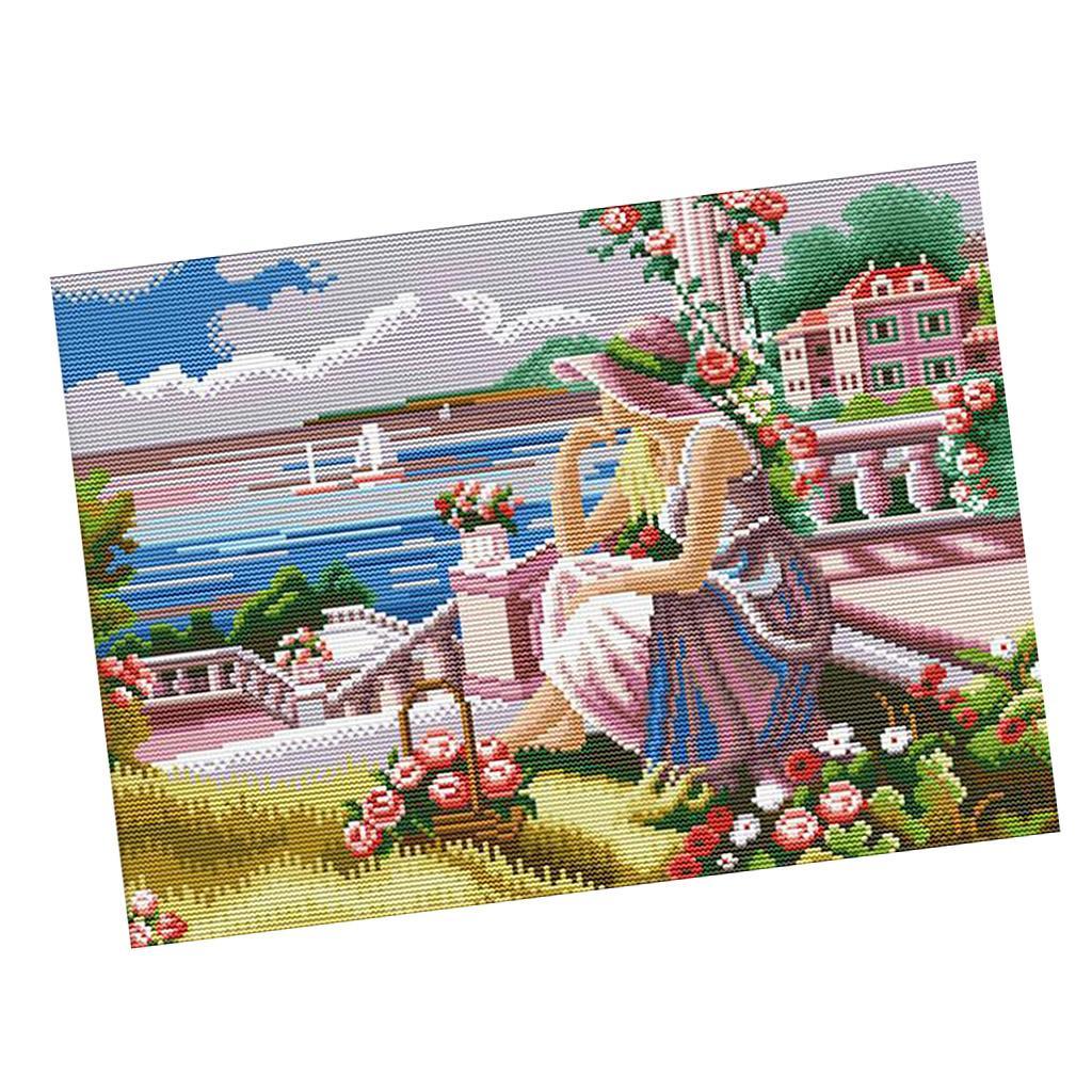 Cross Stitch Stamped Kits Beginners - Gestempelde borduurpakketten Voorgedrukt patroon Katoenen naaldwerkset