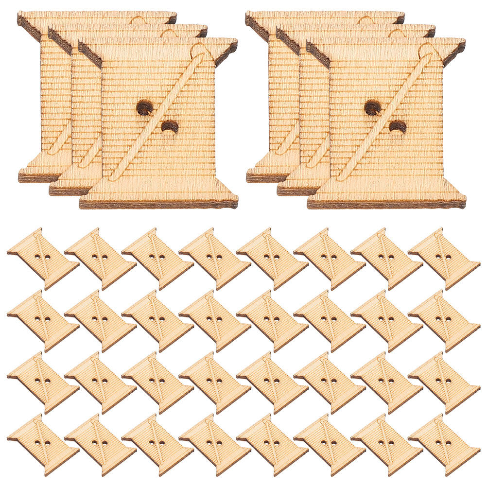 Cotton Embroidery Thread Skeins - 100 stuks houten borduurgaren spoeltjes draadwikkelkaarten