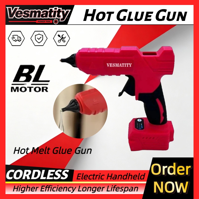 Hot Melt Glue Gun Cordless - Draadloze elektrische lijmpistool met smeltlijm, snelverwarmend