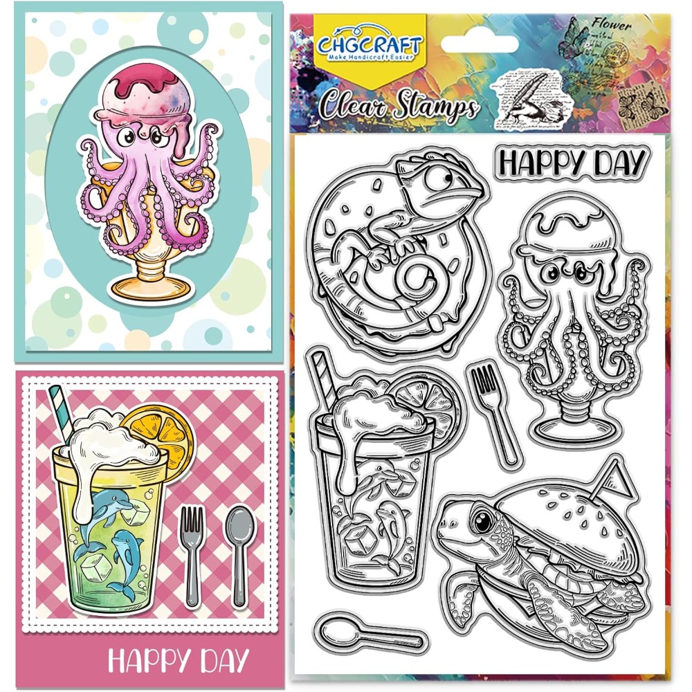 Clear Silicone Stamps For Card Making - Zeedieren duidelijke stempels schildpadden transparante stempels