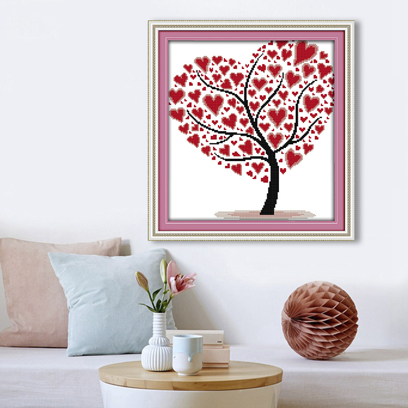 Cross Stitch Stamped Kits Beginners - Borduurpakket Gestempeld 11/16/14CT Gedrukt Geteld Patronen