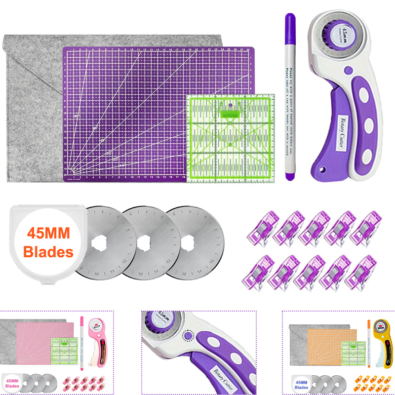 Rotary Cutter For Fabric 45Mm - 45mm rotatie-snijder met verdikte A4 snijmat