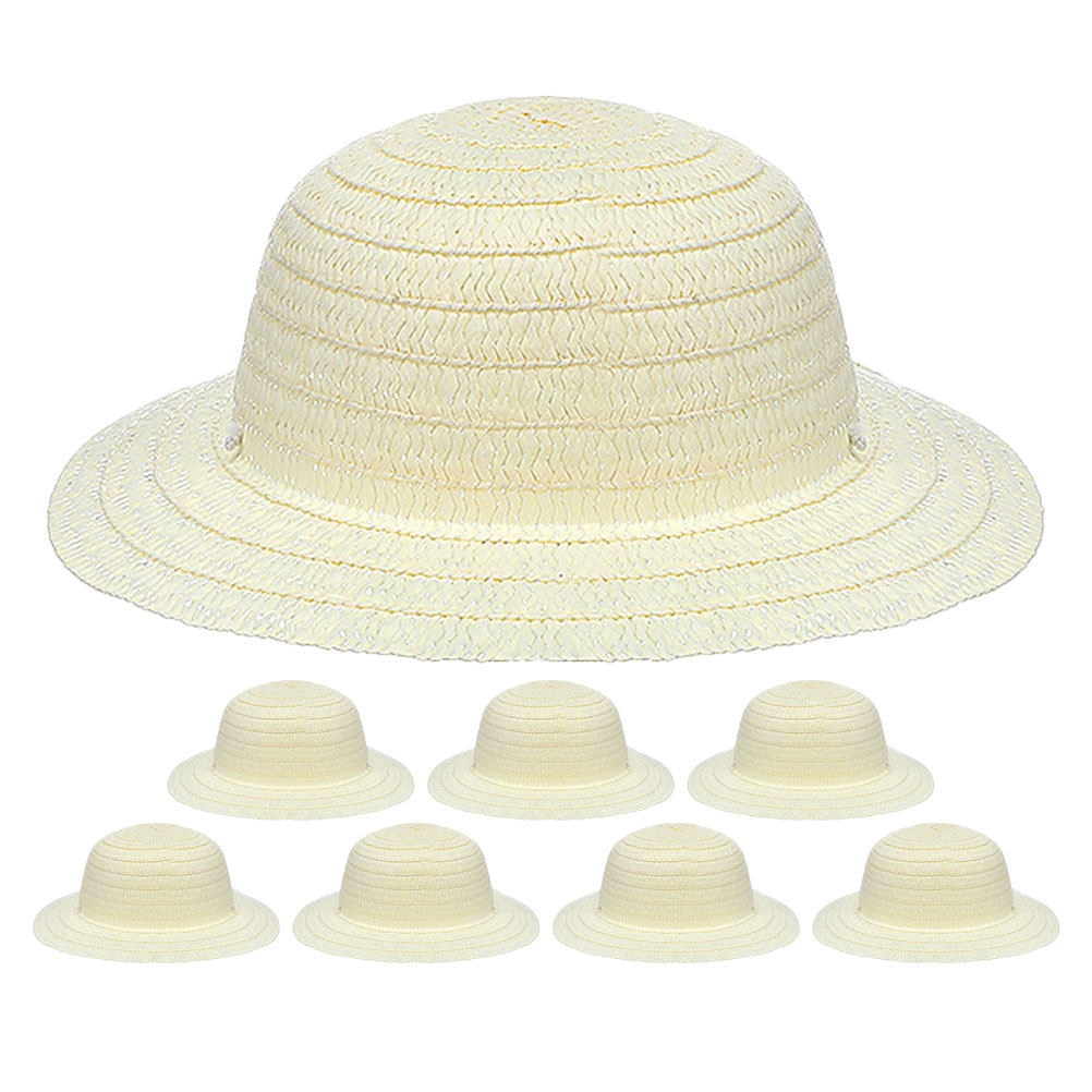 8 stuks DIY kinderstrohoeden,  - Painting Supplies recensie en prijs