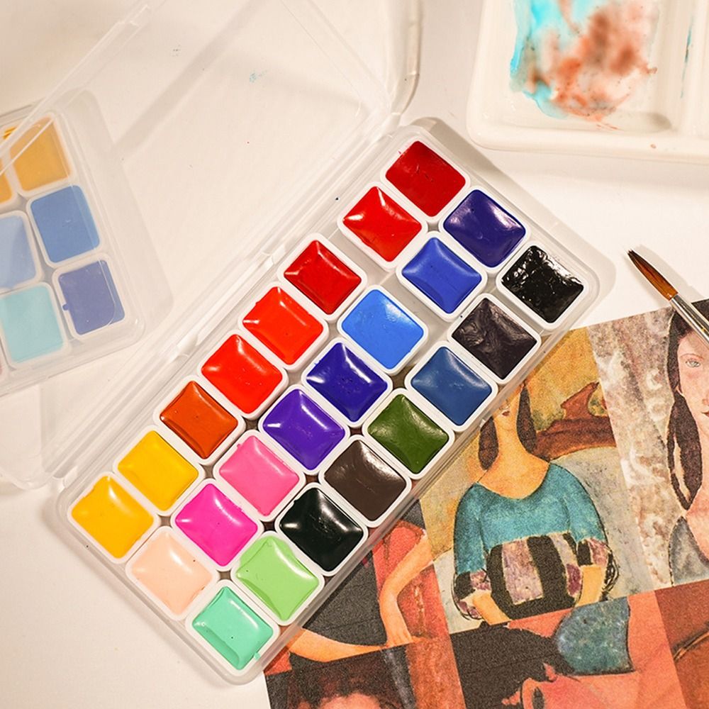 24 kleuren aquarelverfset 1 ml - Watercolor Paint Set Solid Pigment recensie en prijs