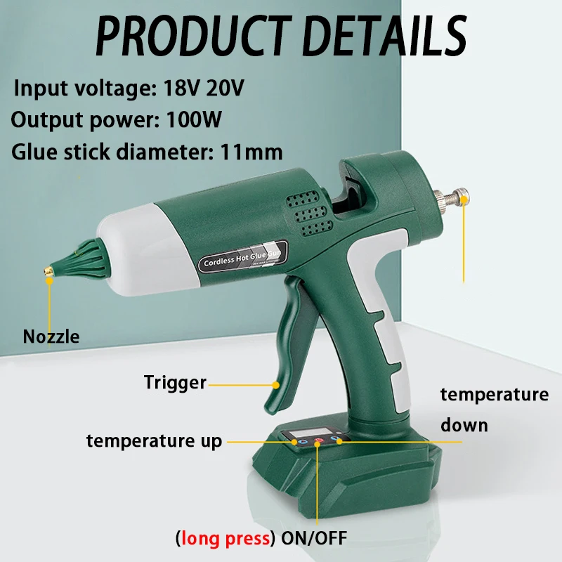 100W Draadloze Hotmelt Lijmpis - Hot Melt Glue Gun Cordless recensie en prijs