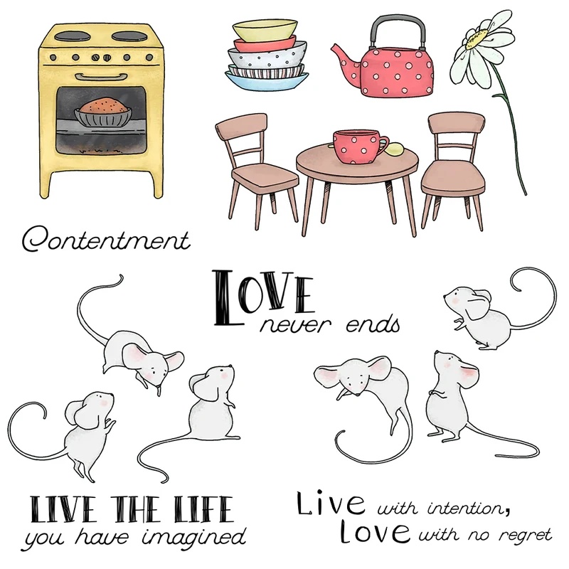 Suncraft Little Mouse & Kitche - Clear Silicone Stamps For Card Making recensie en prijs