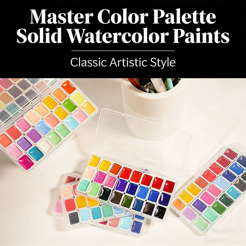24 kleuren aquarelverfset kuns - Watercolor Paint Set Solid Pigment recensie en prijs