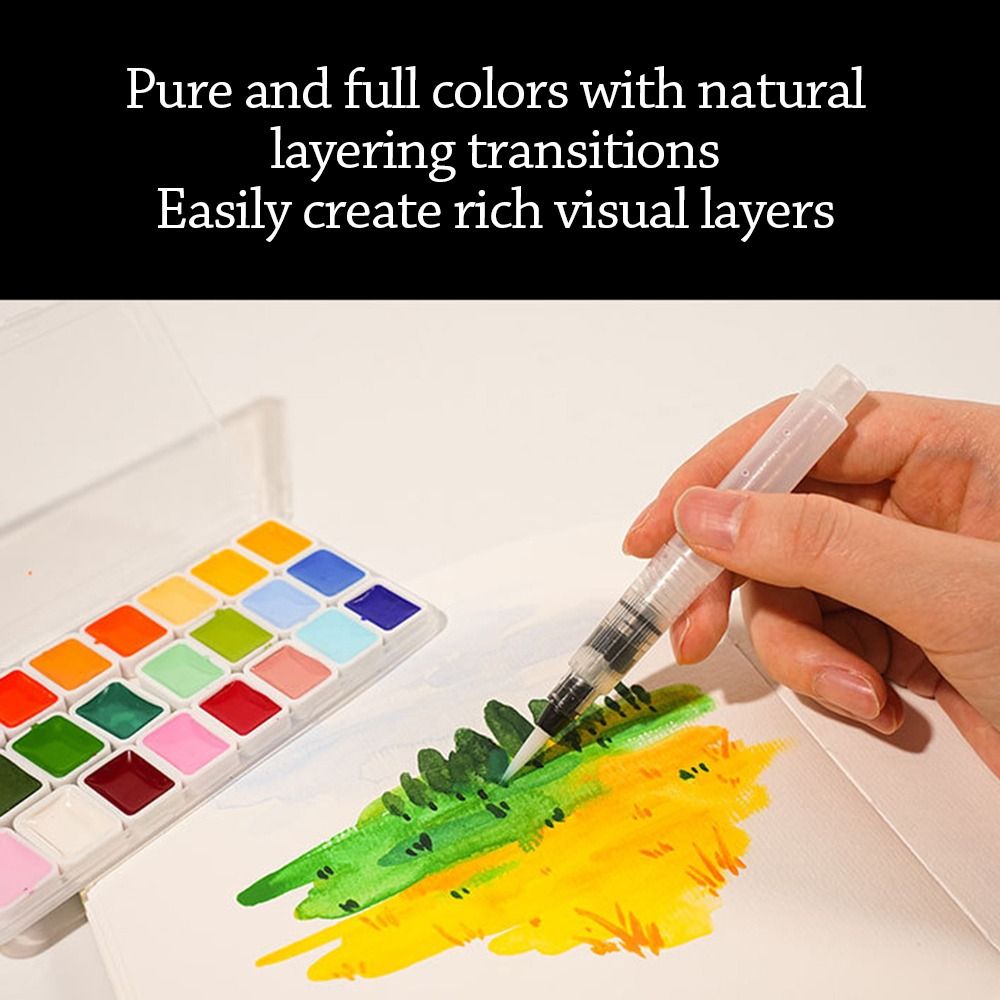 24 kleuren aquarelverfset kuns - Watercolor Paint Set Solid Pigment recensie en prijs