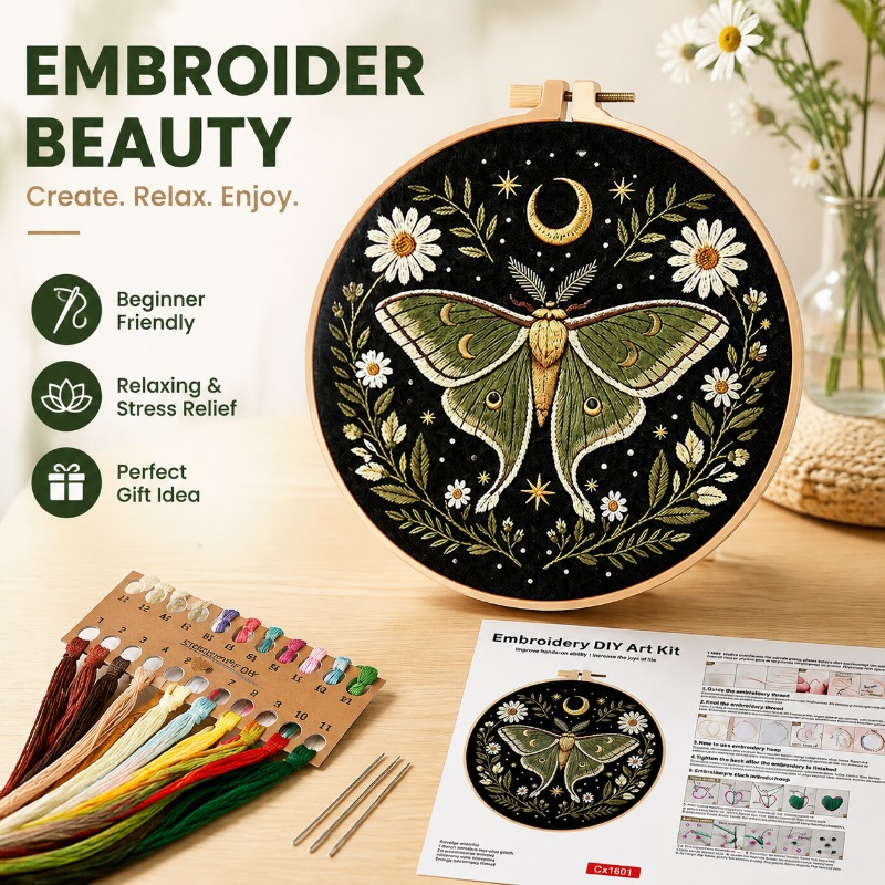 Vlinderbloem Borduurwerk DIY K - Cross Stitch Stamped Kits Beginners recensie en prijs