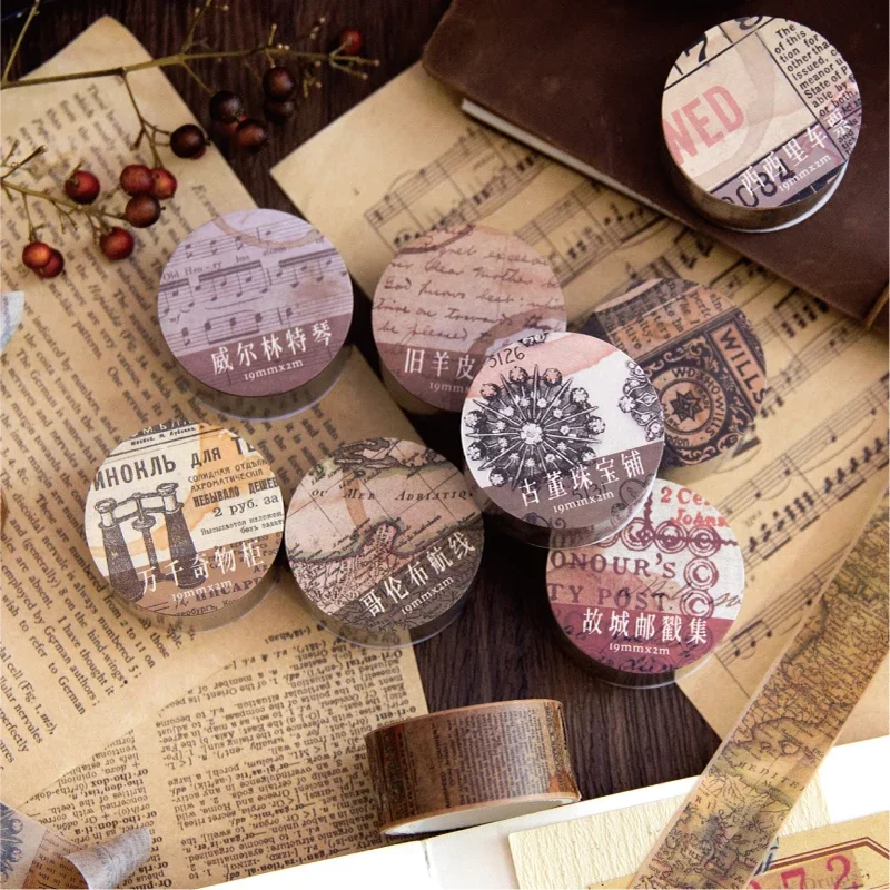 18.5Mm * 2M Vintage Washi Pape - Vintage Junk Journal Scrapbooking Paper recensie en prijs