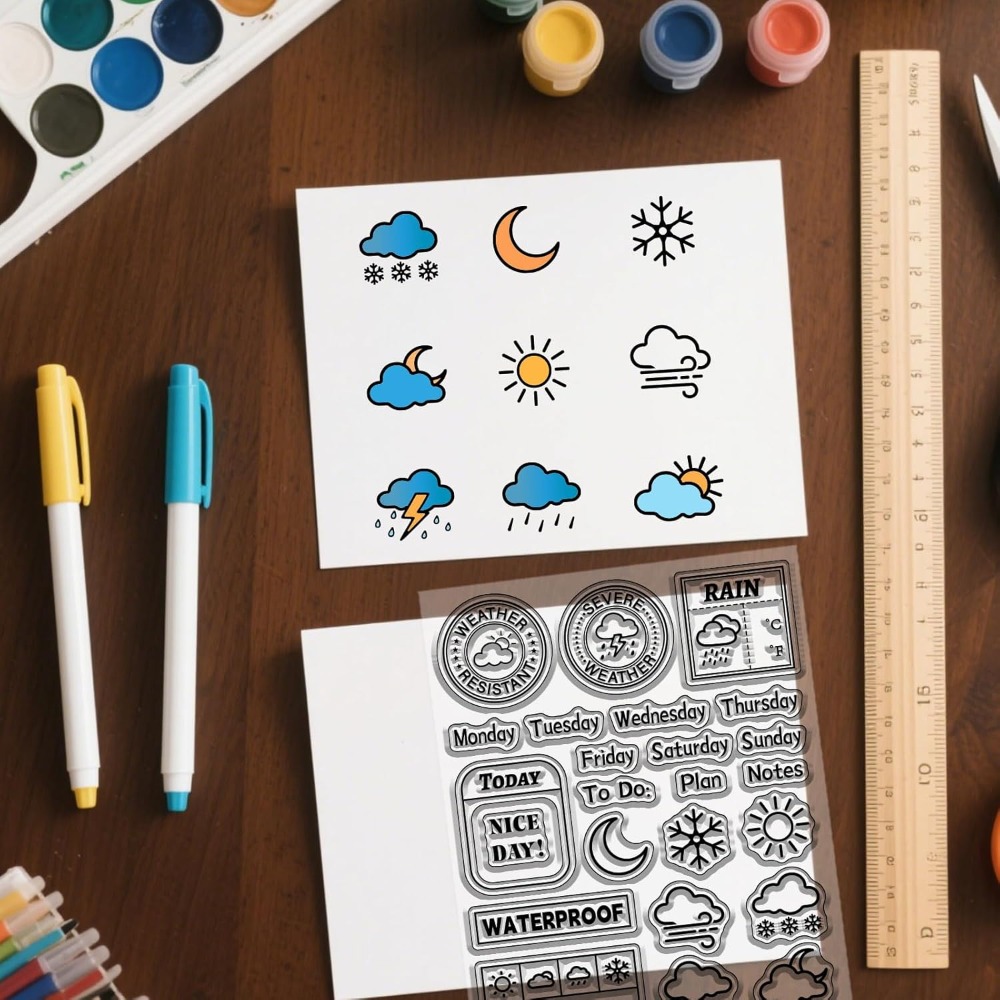Weerdagboek Duidelijke stempel - Clear Silicone Stamps For Card Making recensie en prijs
