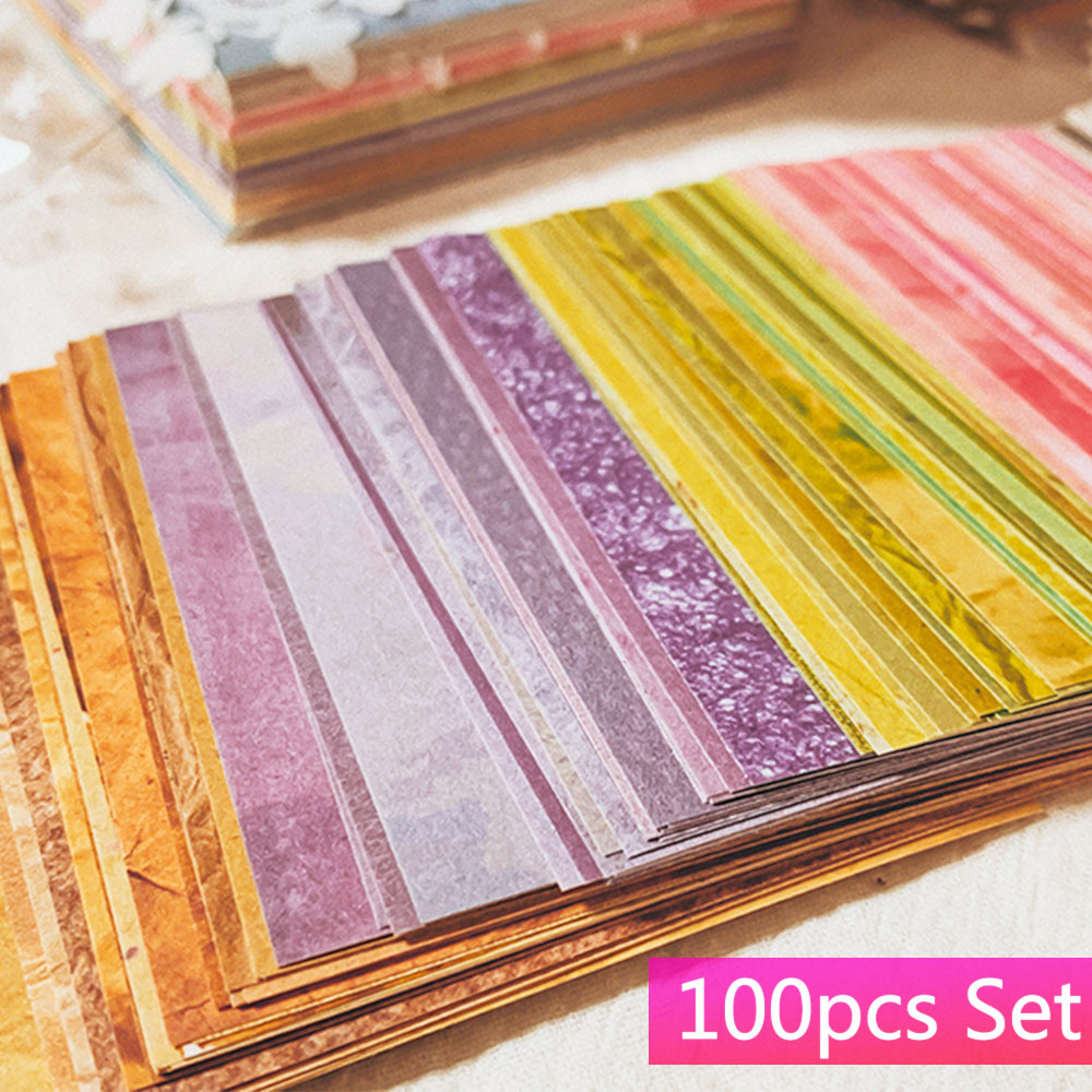 100 stuks kleurrijke textuur a - Vintage Junk Journal Scrapbooking Paper recensie en prijs