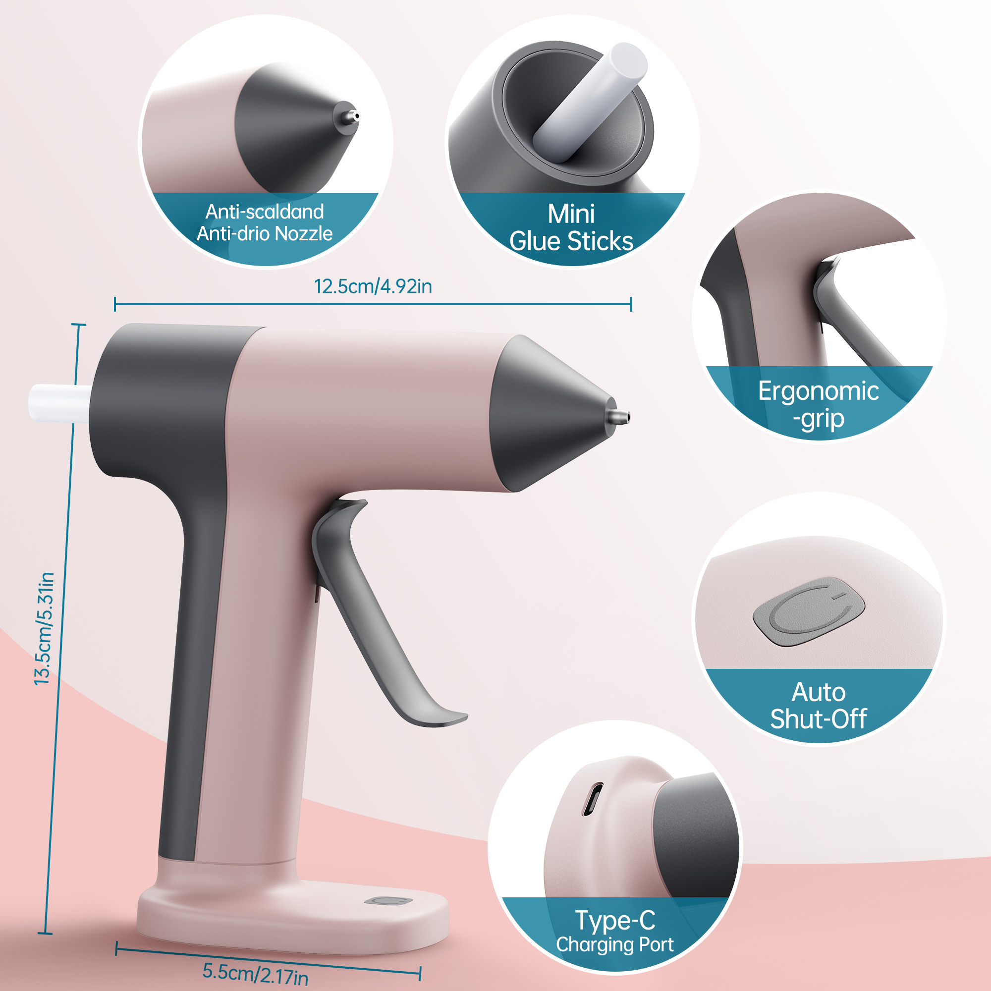 Draadloze hete lijmpistool met - Hot Melt Glue Gun Cordless recensie en prijs