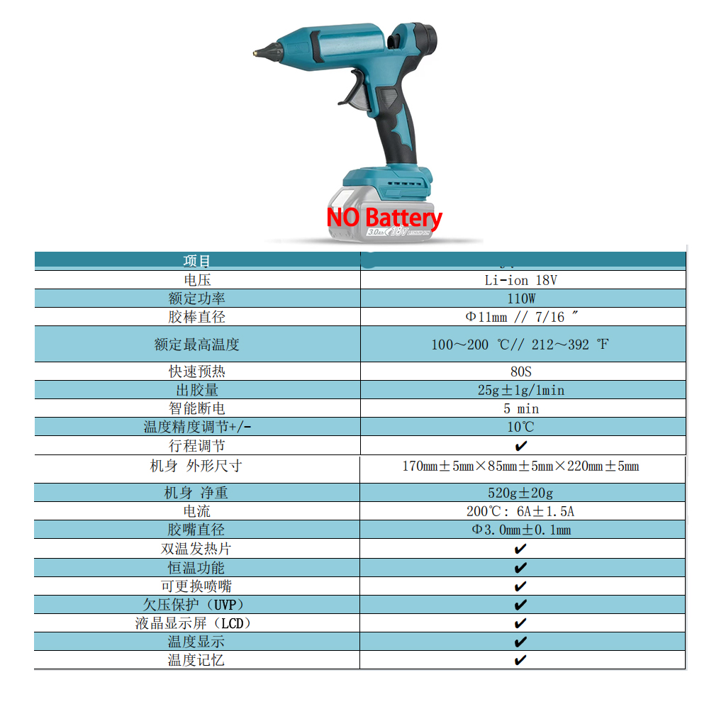 VILASTING Elektrisch smeltlijm - Hot Melt Glue Gun Cordless recensie en prijs