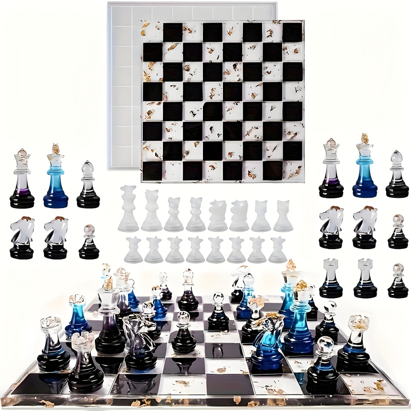 11Chessboard16Resin siliconen  - Silicone Epoxy Resin Molds Set recensie en prijs