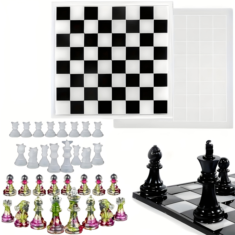 11Chessboard16Resin siliconen  - Silicone Epoxy Resin Molds Set recensie en prijs