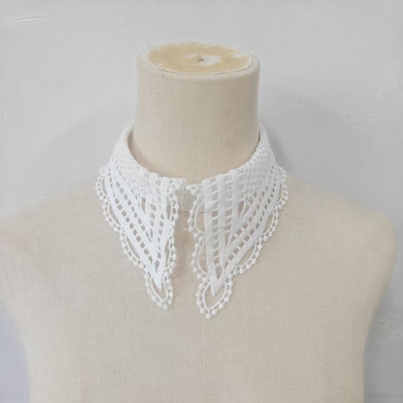 Dames witte geruite valse kraa - Embroidery recensie en prijs
