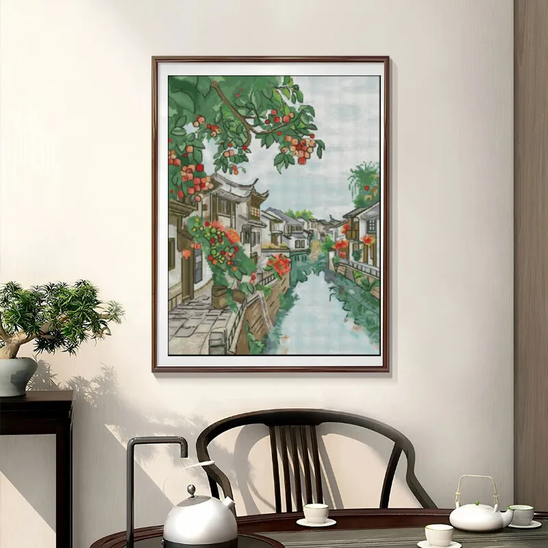 [[CC904-Water Town Jiangnan] D - Cross Stitch Stamped Kits Beginners recensie en prijs
