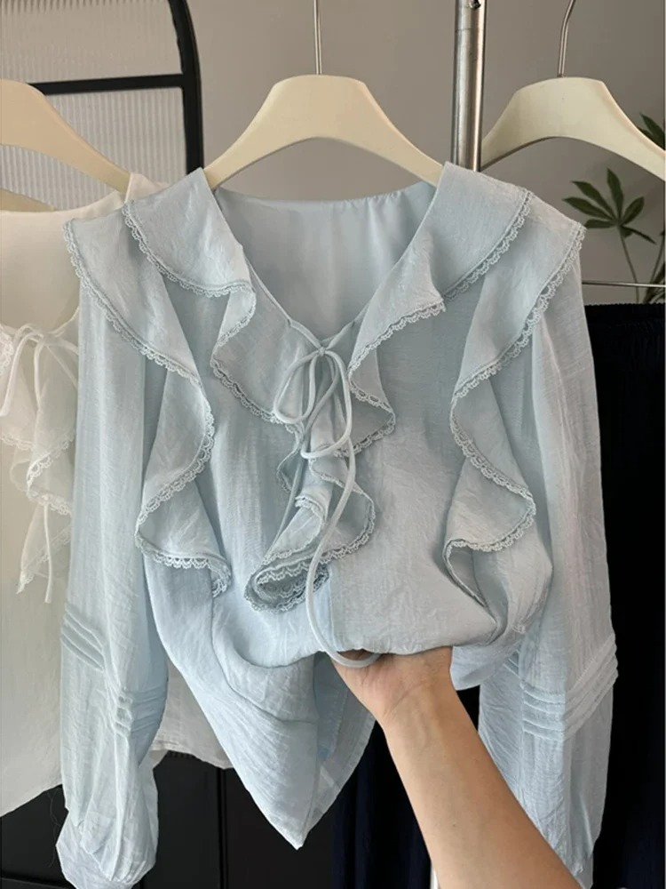 Franse V-hals chique blouse me - Embroidery recensie en prijs