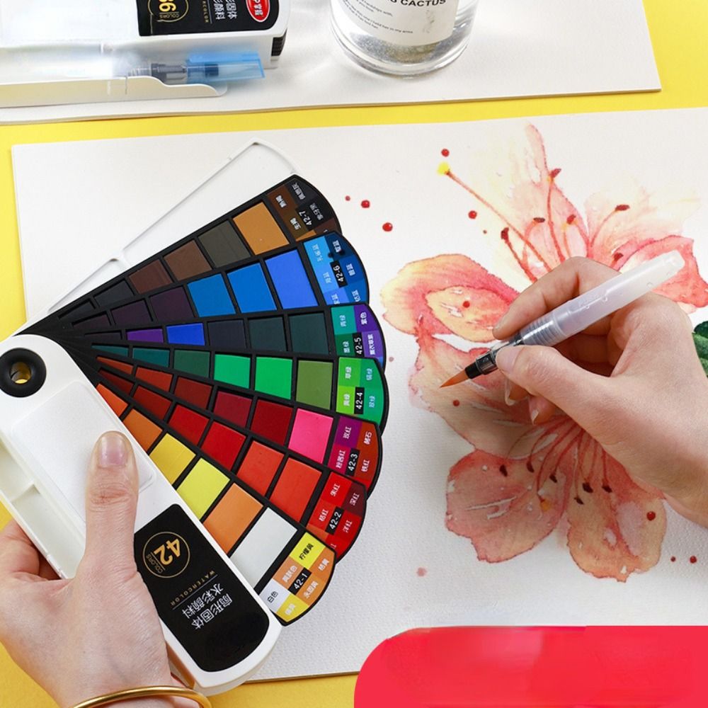 Vouwbare aquarelverfset met wa - Watercolor Paint Set Solid Pigment recensie en prijs