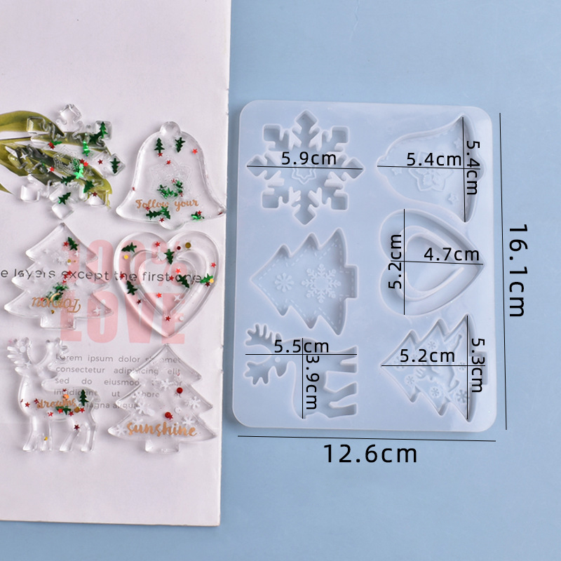 Kerst schimmel DIY hars krista - Silicone Epoxy Resin Molds Set recensie en prijs
